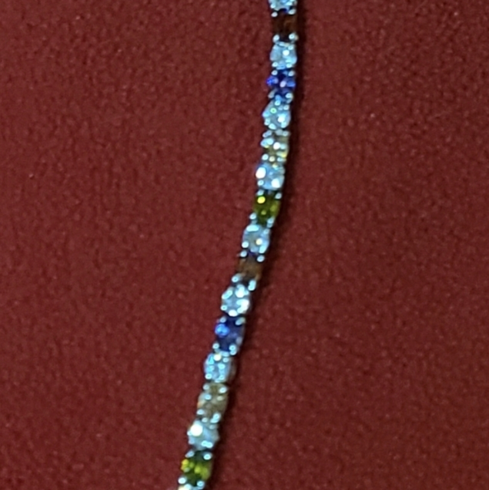 NATURAL MULTI-STONE TENNIS BRACELET